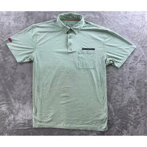 Salt Life SLX Polo Shirt Mens Large Green Fishing Beach Coastal Dadcore Golf